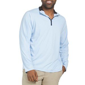 GREYSON Wolf Blue Tate Mock Neck Quarter Zip Top